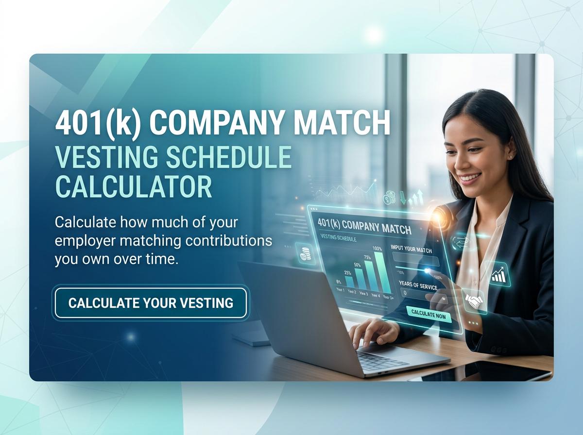 401(k) Company Match Vesting Schedule Calculator