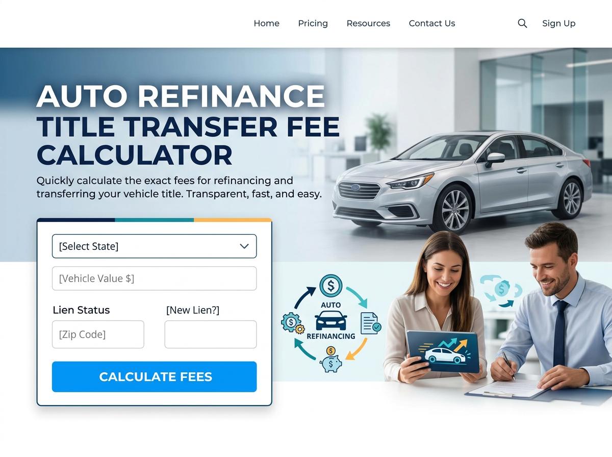 Auto Refinance Title Transfer Fee Calculator