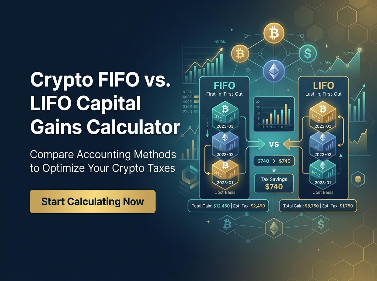 Crypto FIFO vs. LIFO Capital Gains Calculator