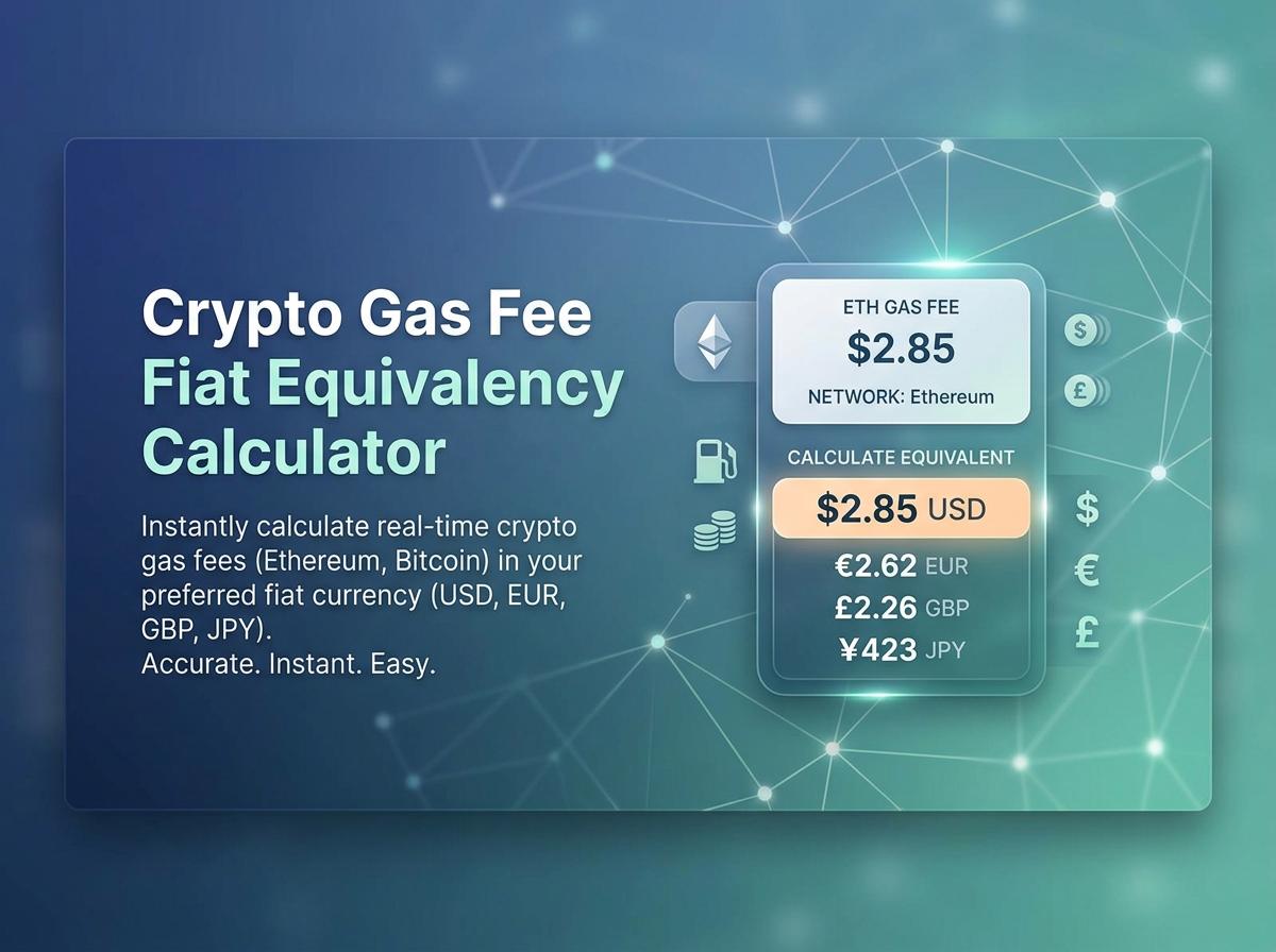 Crypto Gas Fee Fiat Equivalency Calculator