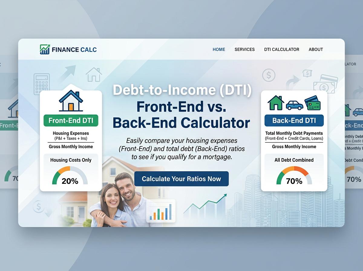 Debt-to-Income (DTI) Front-End vs. Back-End Calculator