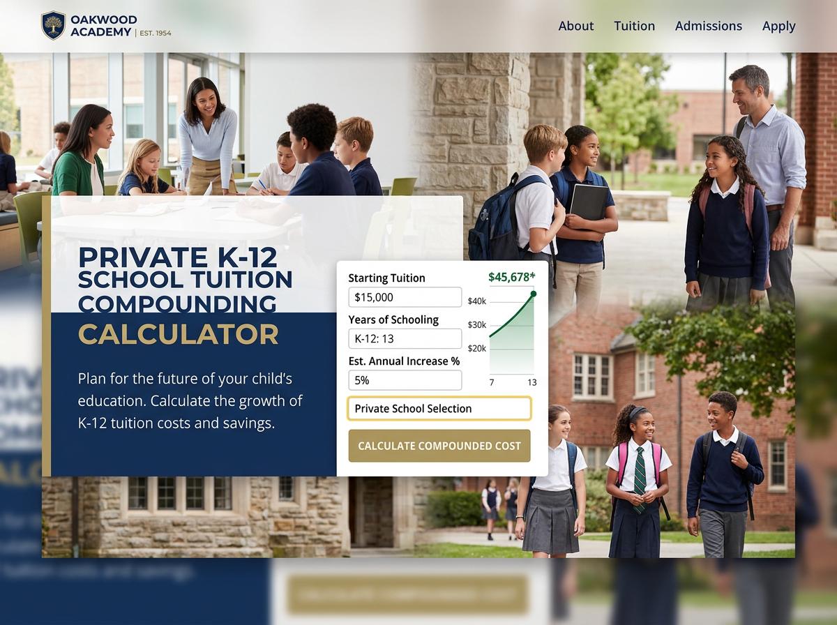 Private K-12 School Tuition Compounding Calculator