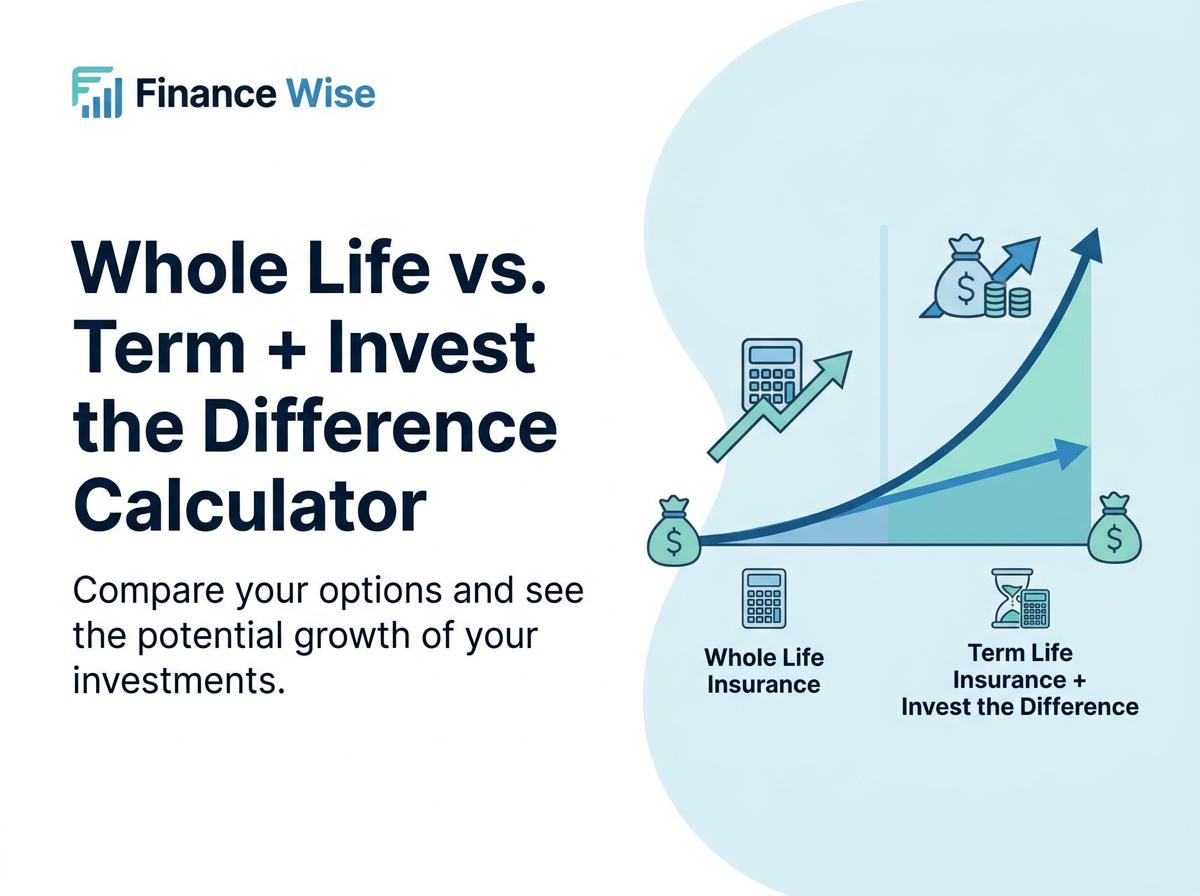 Whole Life vs. Term + Invest the Difference Calculator